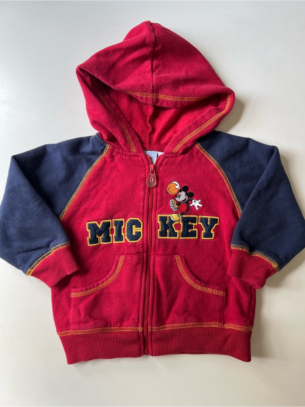 Y2K Disney Mickey Mouse Toddler Zip-Up Hoodie 24M